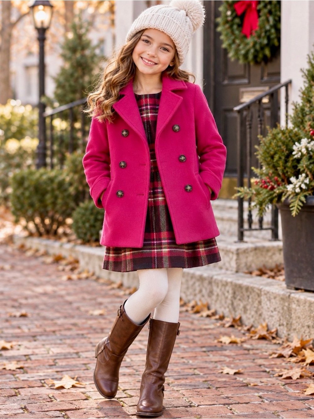 Lilly Pulitzer Fuchsia Double-Breasted Pea Coat